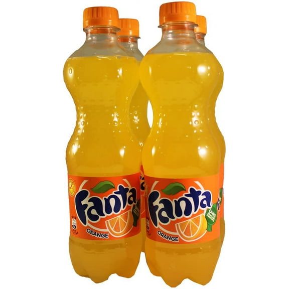 European Fanta Orange Soda 4-Pack of Bottles 4 x 500 ml