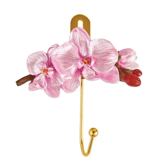 European Floral Embossed Wall Hooks, Vintage Decorative Coat Hooks, Antique Style Wall Hangers for Home Decor