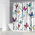 thumbnail image 1 of European Flowers Birds Plants Bath Curtains Waterproof Shower Curtain 3D Printing Bathroom Decoration With Hook Bath Screen, 1 of 5