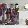thumbnail image 1 of European Gard Flower landscape Shower Curtain Bathroom Waterproof Fabric Bath Cu, 1 of 5
