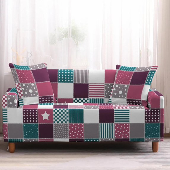 European Geometric Retro Sofa Cover Polyester All-inclusive Living Room Bedroom Sofa Home Decoration Multi-seater Fundas Sofa