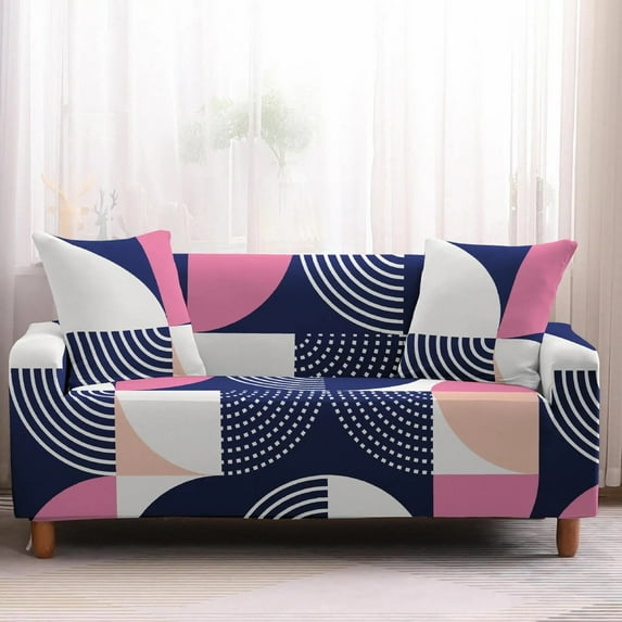 European Geometric Retro Sofa Cover Polyester All-inclusive Living Room Bedroom Sofa Home Decoration Multi-seater Fundas Sofa