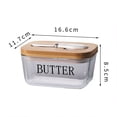 thumbnail image 1 of European Glass Butter Dish with Lid and Spreader, Rectangular Sealed Storage Container, Home Glass Cheese Keeper for Dairy Preservation, 1 of 5