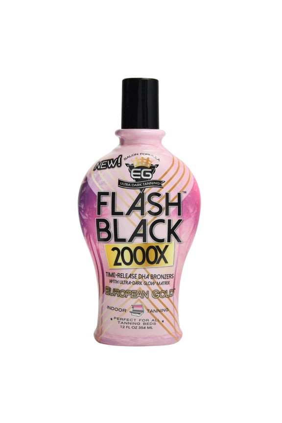 Flash Black 2000X Ultra Dark Tanning Lotion for Indoor Use