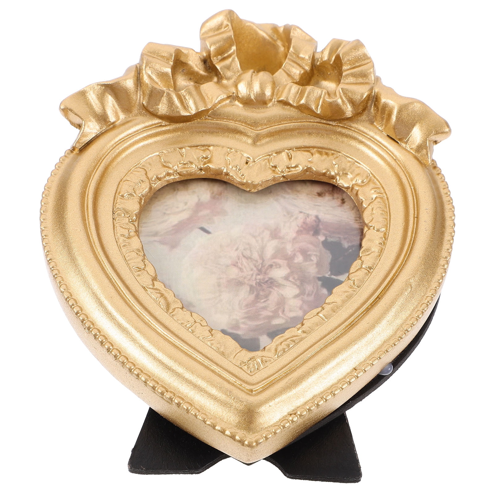 Vintage heart photo flame