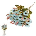 thumbnail image 1 of European High Grade Hydrangea Decoration, Light Blue Daisy Artificial Flower Bouquet - 13in Simulation Floral Arrangement for Living Room/Wedding Decor, Home Entrance Decoration (C), 1 of 9