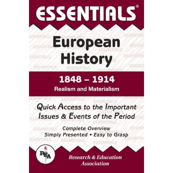 Pre-Owned European History: 1848 to 1914 Essentials (Paperback) 0878917098 9780878917099