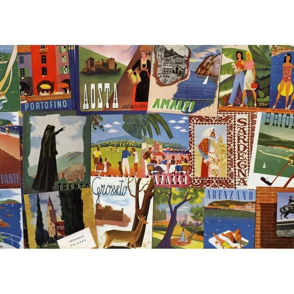 European Holiday Resorts Poster Print By Mary Evans Picture Librarypeter & Dawn Cope Collection