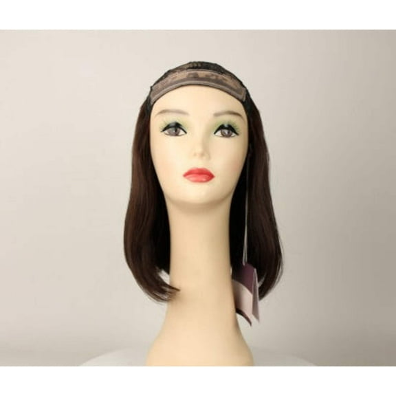 European Human Hair Freeda Wig Hat Fall Avalon #33-4 Size M 12''