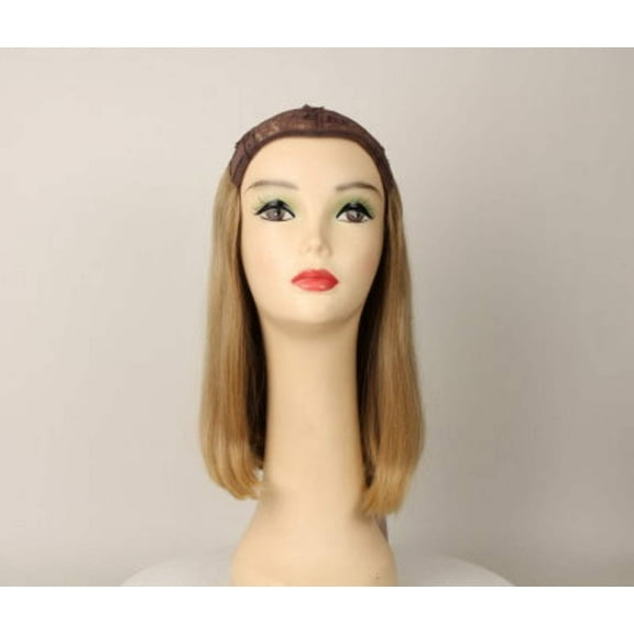 European Human Hair Freeda Wig Hat Fall Avalon Blonde With Highlights Size L 13''