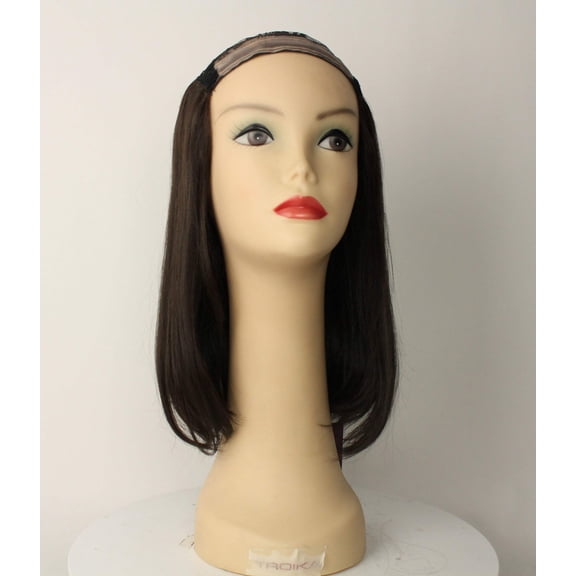 European Human Hair Freeda Wig Hat Fall Avalon Dark Brown Size X-L 13''
