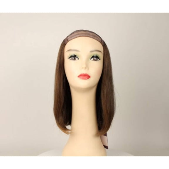 European Human Hair Freeda Wig Hat Fall Avalon Light Brown With Warm Highlights Size L 13''