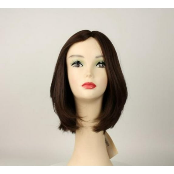 European Human Hair Freeda Wig Liberty Brown With Red Highlights Skin Top Size M