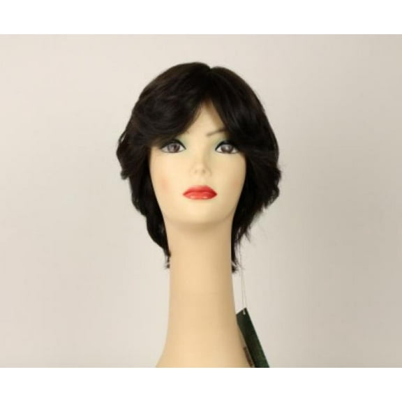 European Human Hair Freeda Wig Linda Deep Dark Brown Multi-Directional Size S
