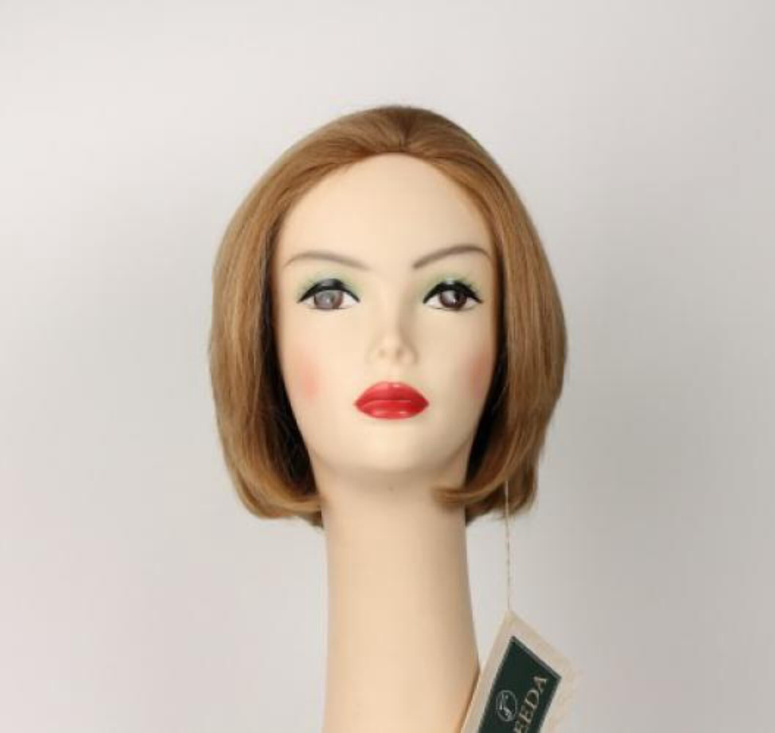 European Human Hair Freeda Wig Medium-Light Blonde Dorothy With Red Tones Size Medium