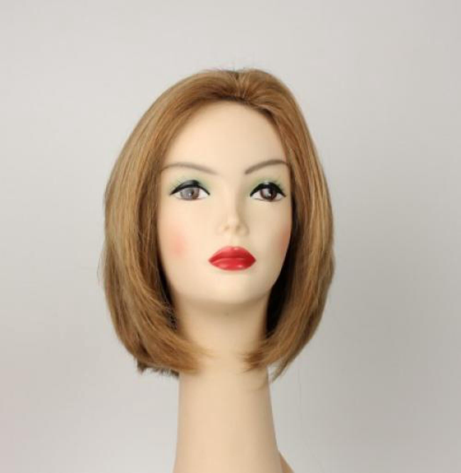 European Human Hair Freeda Wig Medium-Light Blonde Dorothy With Red Tones Size X-Large