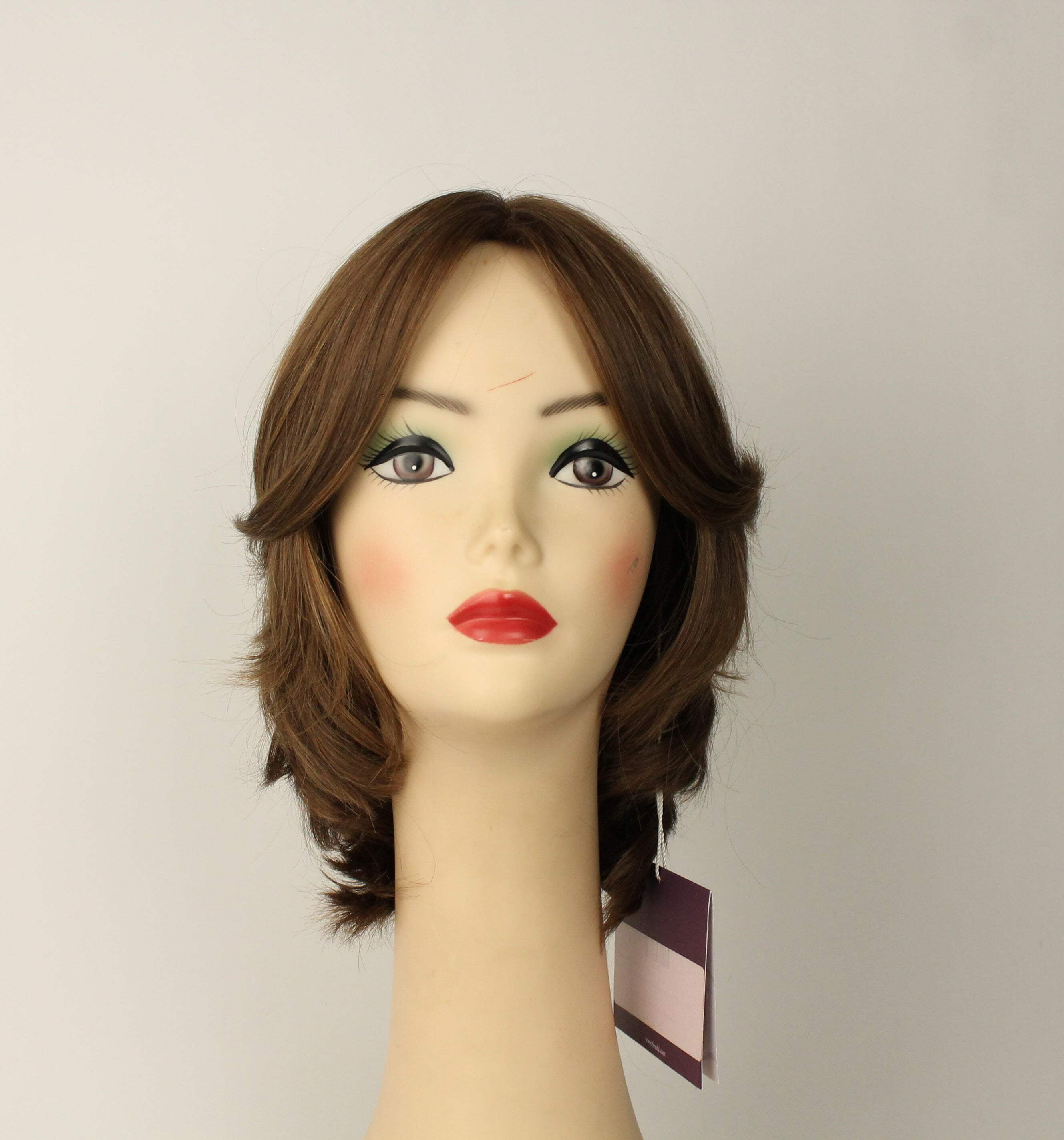 European Human Hair Freeda Wig Olivia 2000 Multi-Directional Skin Top Light Brown With Highlights Size M