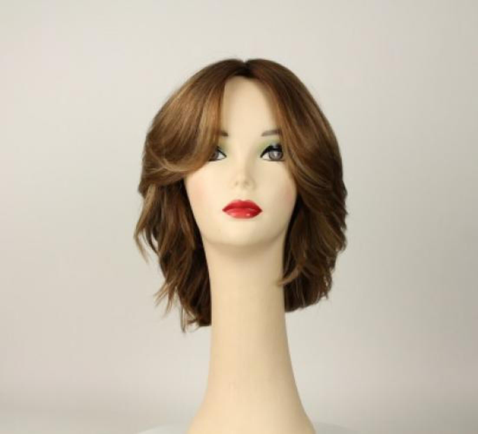 European Human Hair Freeda Wig Regina Blonde With Highlights 16-10 Multi-Directional Skin Top Size L