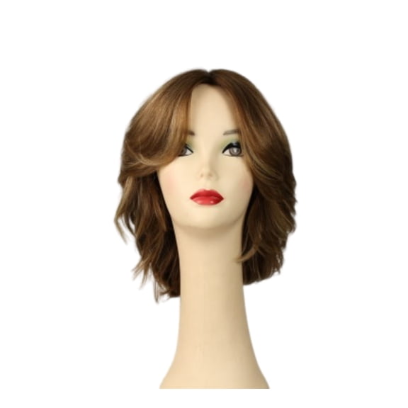 European Human Hair Freeda Wig Regina Blonde With Highlights 16-10 Multi-Directional Skin Top Size M