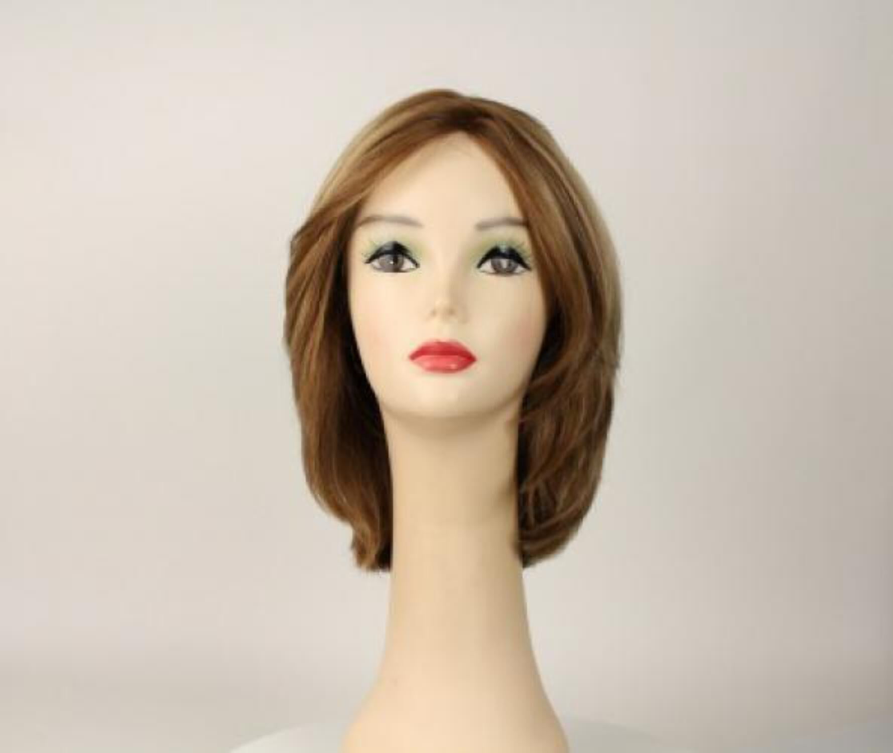 European Human Hair Freeda Wig Regina Blonde With Highlights Multi-Directional Skin Top Size L