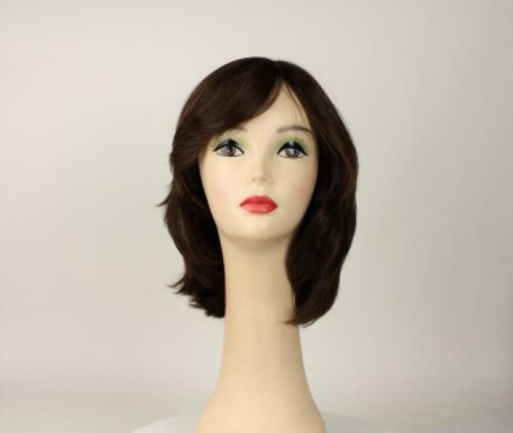 European Human Hair Freeda Wig Regina Brown Multi-Directional Skin Top Size L