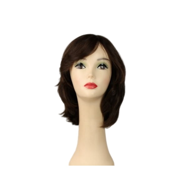 European Human Hair Freeda Wig Regina Brown Multi-Directional Skin Top Size S