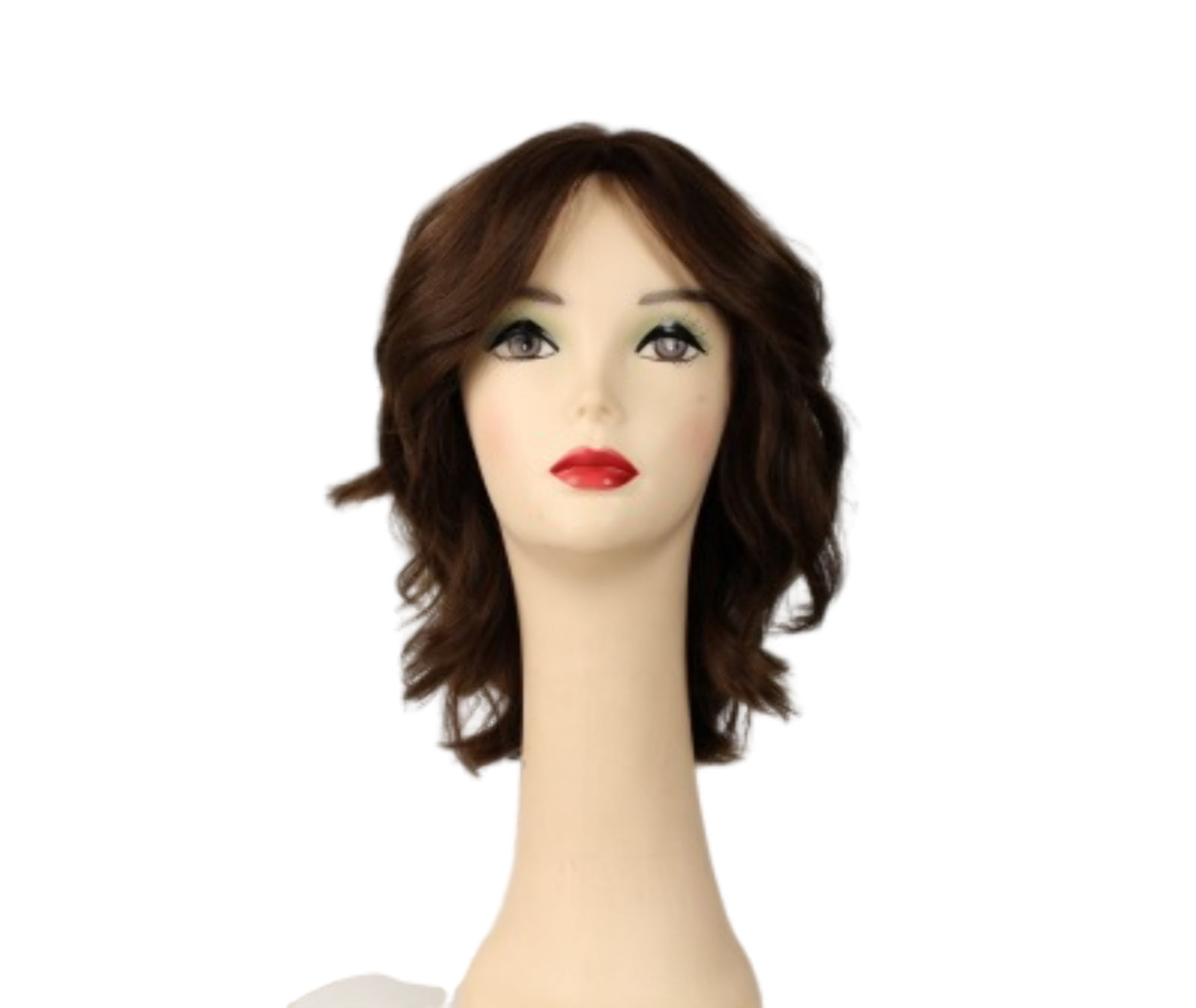 European Human Hair Freeda Wig Regina Brown Multi-Directional Skin Top Size S
