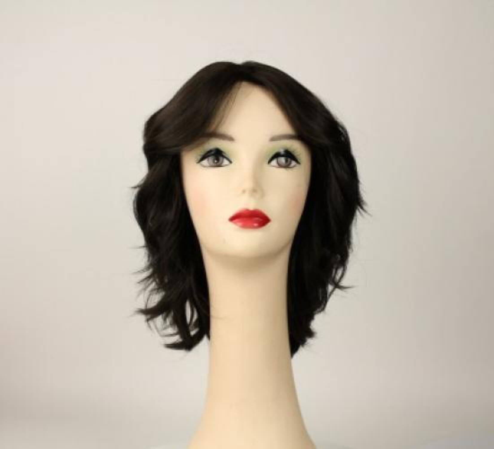 European Human Hair Freeda Wig Regina Dark Brown Multi-Directional Skin Top Size L