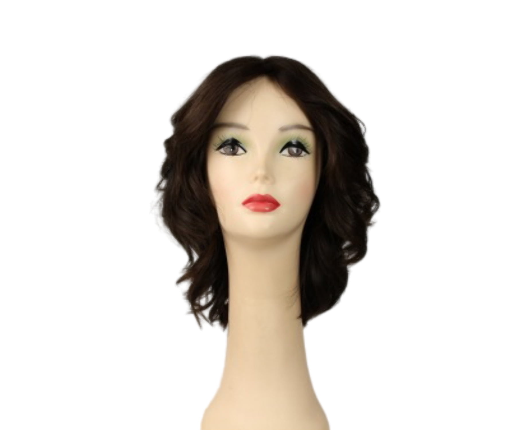 European Human Hair Freeda Wig Regina Dark Brown Multi-Directional Skin Top Size L