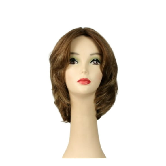 European Human Hair Freeda Wig Regina Light Brown With Ash Blonde Highlights Multi-Directional Skin Top Size S