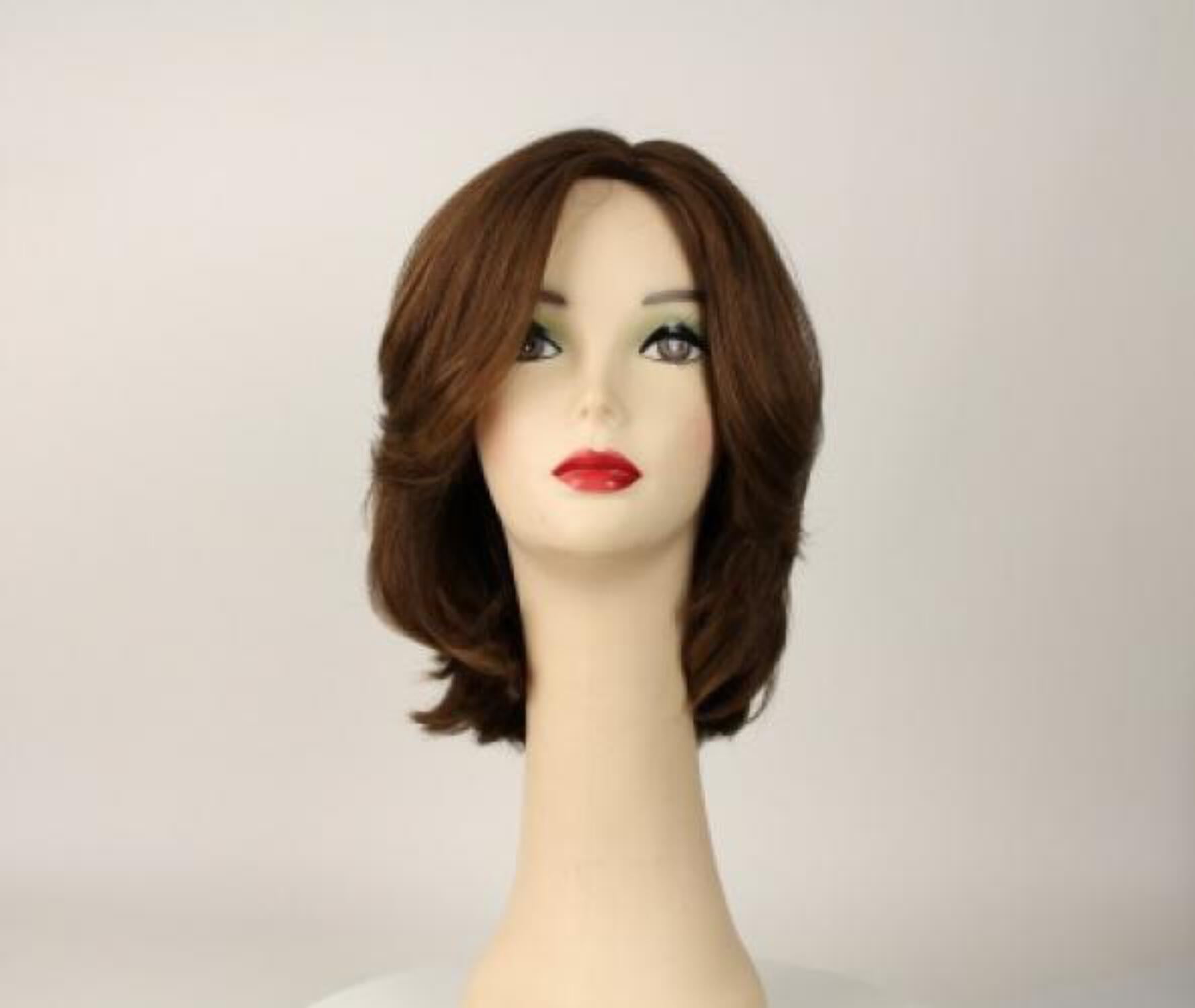 European Human Hair Freeda Wig Regina Light Brown With Blonde Highlights Multi Skin Top Size L