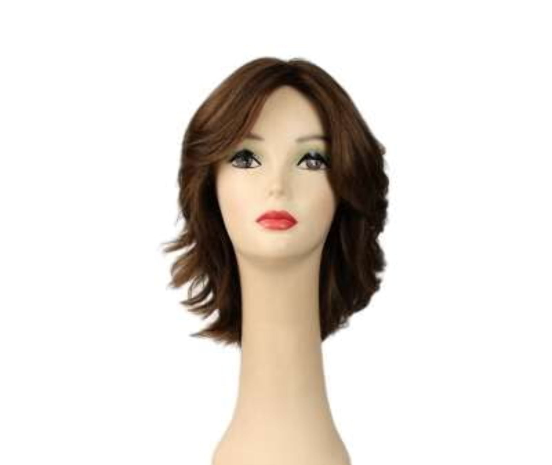 European Human Hair Freeda Wig Regina Light Brown With Blonde Highlights Multi Skin Top Size X-L
