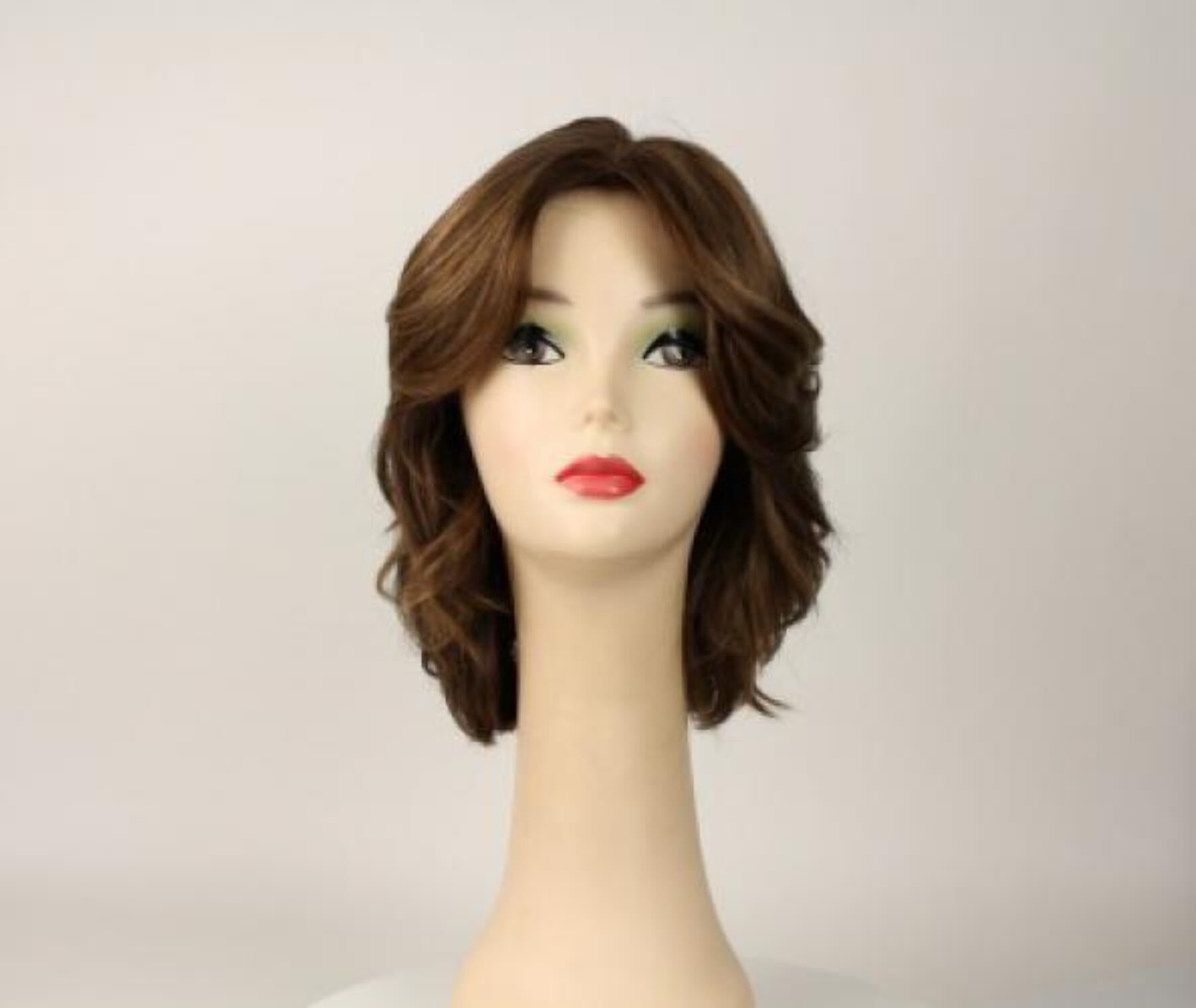 European Human Hair Freeda Wig Regina Light Brown With Warm Blonde Highlights Multi Skin Top Size L