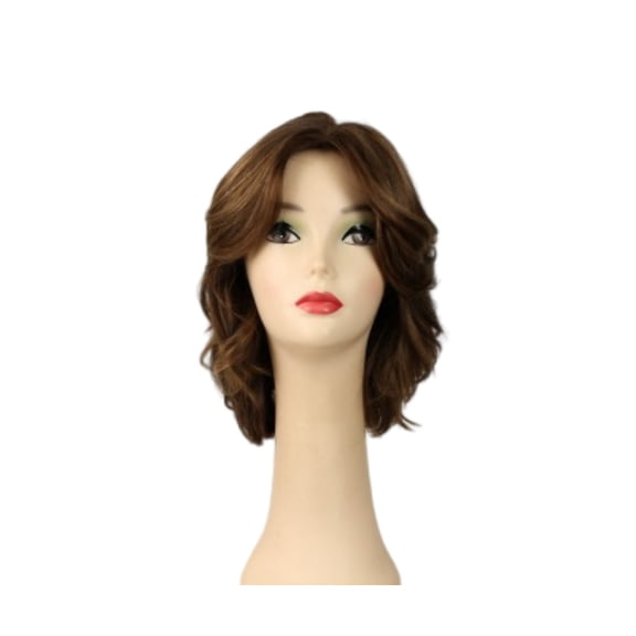 European Human Hair Freeda Wig Regina Light Brown With Warm Blonde Highlights Multi Skin Top Size L