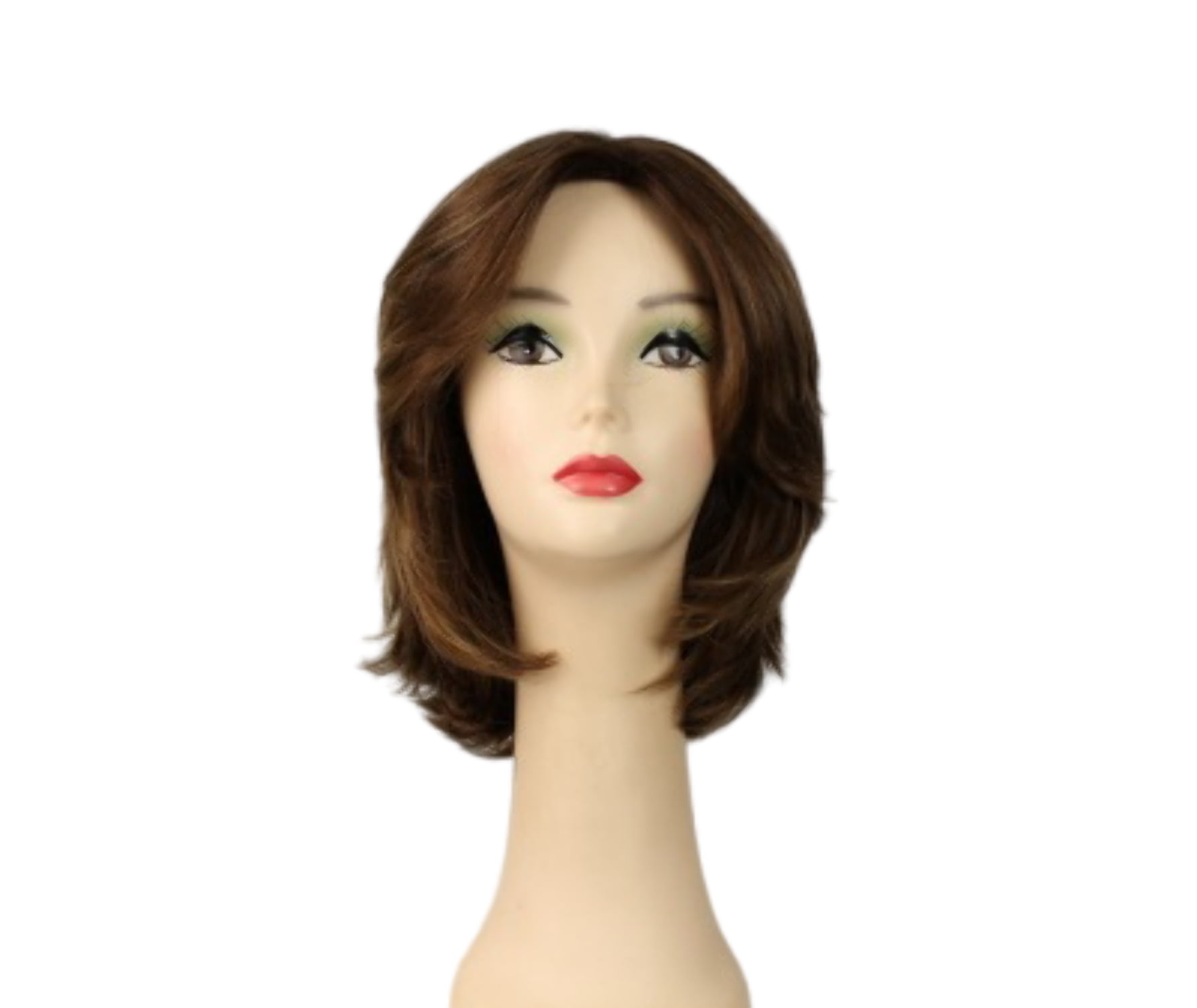 European Human Hair Freeda Wig Regina Light Brown With Warm Blonde Highlights Multi Skin Top Size S