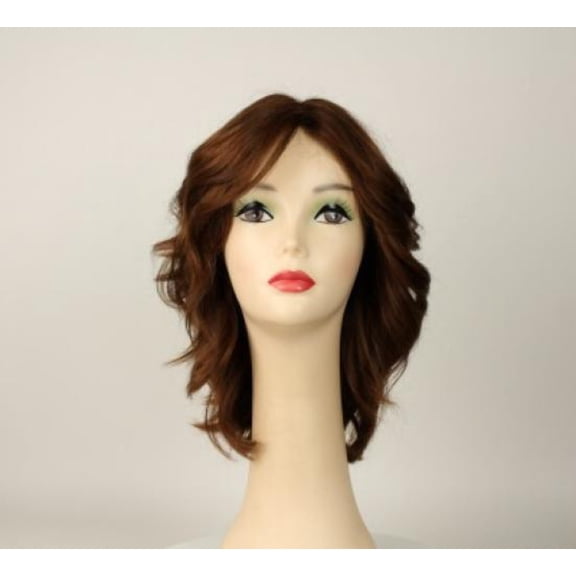 European Human Hair Freeda Wig Regina Red Multi-Directional Skin Top Size L