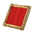 thumbnail image 1 of European Jewelry Display Rack Photo Frame Design Ring Storage Tray Dressing Table Jewelry Organizer for Exquisite Store Display Red with Gold Trim, 1 of 2