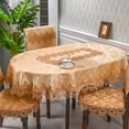 thumbnail image 1 of European Lace Round Tablecloth Elegant Minimalist Design for Dining Room Living Room Hotel Use Luxurious oval shape Table Cover, 1 of 6