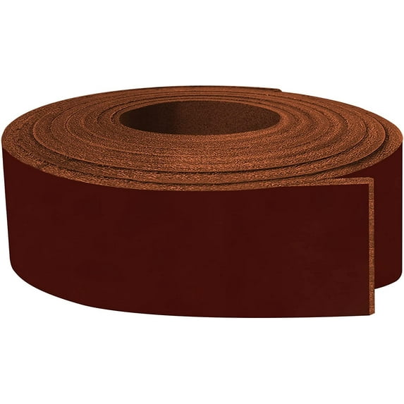 European Leather Work 5-6 oz. 2-2.4mm Oil-Tanned Waxy Leather Belts Size: 1.5"x72" 3.8x183 cm  Burgundy Color  Natural Grass Fed Full Grain Cowhide Straps, Strips, Knife Sheaths, Boots, Hats