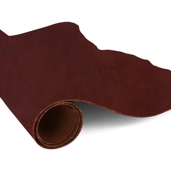 European Leather Work 5-6 oz. 2-2.4mm Vegetable Tanned Leather Pre-Cut Size: 10x60 - Cognac - Natural Shrunken Grain Cowhide Craftsmen Grade Quality for Tooling, Carving, Engraving, Molding