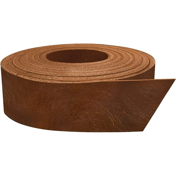 European Leather Work Buffalo Belt Blanks 8-10 oz. 3-4mm Size: 8"x50" 20.3x127cm Antinque Mahogany Color Full Grain Leather Belt/Straps/Strips DIY, Tooling, Holsters, Knife Sheaths