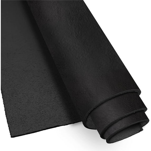 European Leather Work Buffalo Hide 8-10 oz. 3-4mm Pre-Cut Size: 6"x48" Black Color - Full Grain Leather for Tooling, Stamping, Molding, Engraving