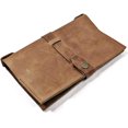 thumbnail image 1 of European Leather Works - Leather Book Covers - Office & Work Essentials, Handmade & Attractive - Composition & Journal Notebook Cover - Diary Case Planner & Refillable - Size 8.5 x 11 - Yellow Brown, 1 of 7