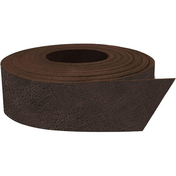 European Leather Works - Buffalo Belt Blanks 8-10 oz 3-4mm Size: 1.5"x60" 3.8x152.4cm - Brown Color Full Grain Leather Belt Straps/Strips for Tooling, Holsters