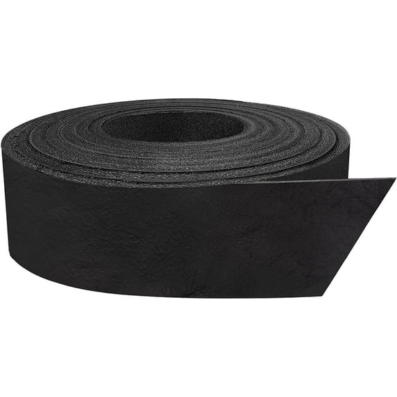 European Leather Works - Buffalo Belt Blanks 8-10 oz 3-4mm Size: 2.50"x40" 6.4x101.6cm - Black Color Full Grain Leather Belt Straps/Strips for Tooling, Holsters
