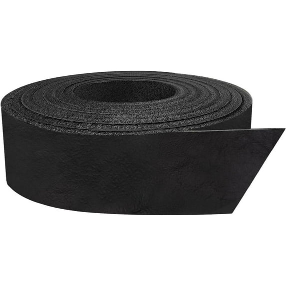 European Leather Works - Buffalo Belt Blanks 8-10 oz 3-4mm Size: 2.75"x40" 7x101.6cm - Black Color Full Grain Leather Belt Straps/Strips for Tooling, Holsters