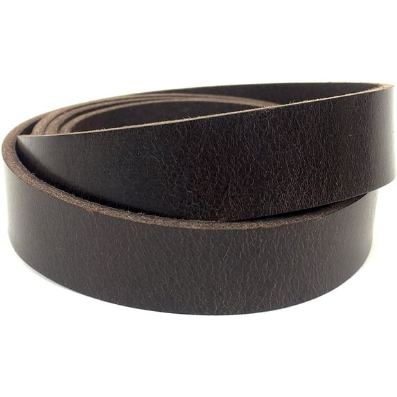 European Leather Works Buffalo Leather Strips 1", Brown