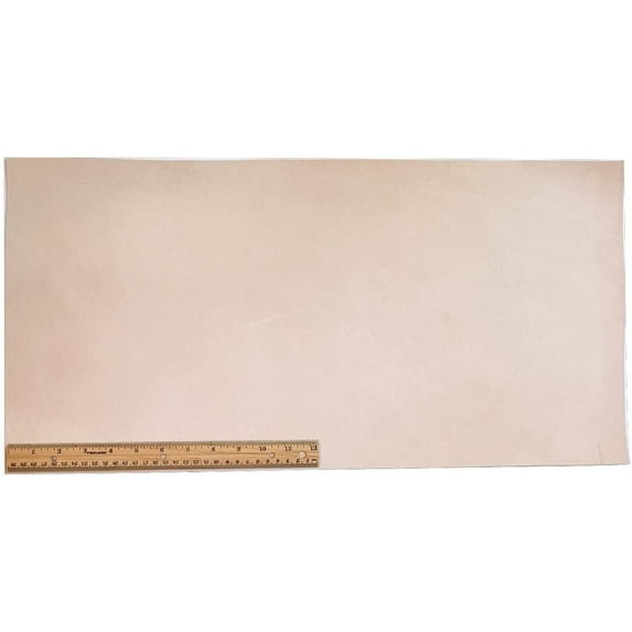 European Leather Works Tooling Leather Natural Topgrain Veg Tan Light Weight 3-4 oz, 12" x 24" Piece, 2 Square Feet