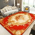 thumbnail image 1 of European Living Room Carpet Classical Red Luxury Pattern Carpet Large Bedroom ration Rugs Washable L, 1 of 5