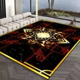 thumbnail image 1 of European Living Room Carpet Large Size Golden Non Slip Rug Luxury ration Rugs Washable Lounge Floor, 1 of 5